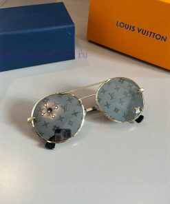 LV Louis Vuitton Sunglasses, Oval Men's and Women's Sunshade Mirrors, European and American 3p2p8bfs