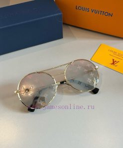 LV Louis Vuitton Sunglasses, Oval Men's and Women's Sunshade Mirrors, European and American z2j7d2v7