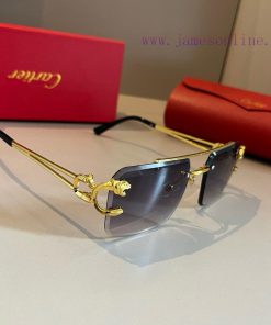 Cartier's precious sunglasses are made of metal material, PC frame, and have ten frameless l5t158bal