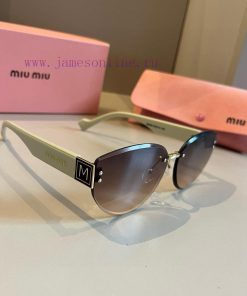 Miumiu new sunglasses, high-end frameless sunglasses for women, UV resistant driving specialvec0hsmn