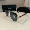 PRADA Sunglasses Sunglasses Pilot Double Beam Toad Mirror Triangle Logo, Men's and Women's 5w61z28m