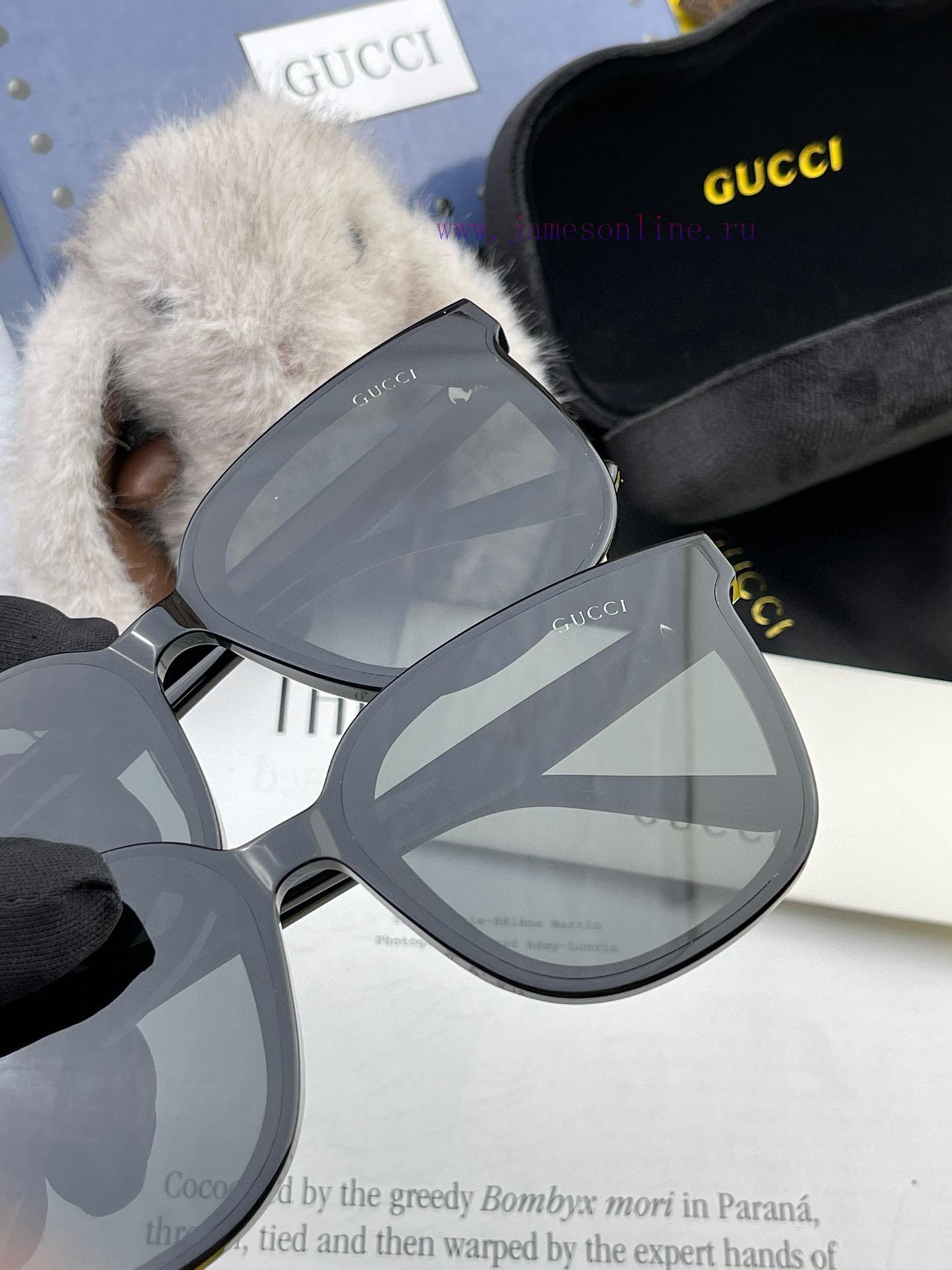 GUCCI2024 Spring New Integrated Mirror Large Frame Sunglasses for Men and WomenExplosive lar1q7c75sl - Image 8
