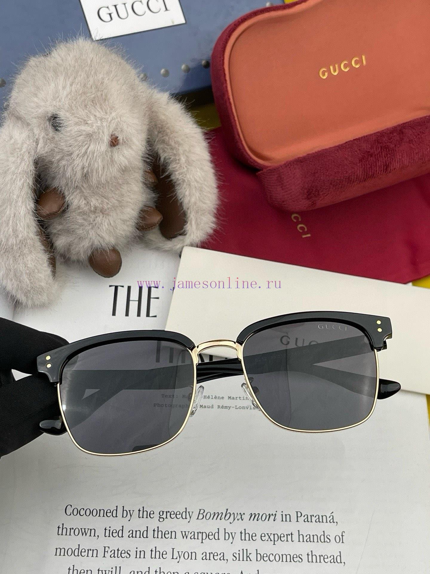GUCCI2024 New GUCCI Fashion Versatile Large Frame, Unique Half Frame Design, Atmospheric Styildvtd0c - Image 5