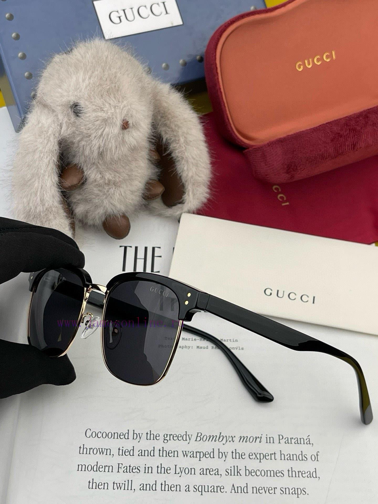 GUCCI2024 New GUCCI Fashion Versatile Large Frame, Unique Half Frame Design, Atmospheric Styildvtd0c - Image 8