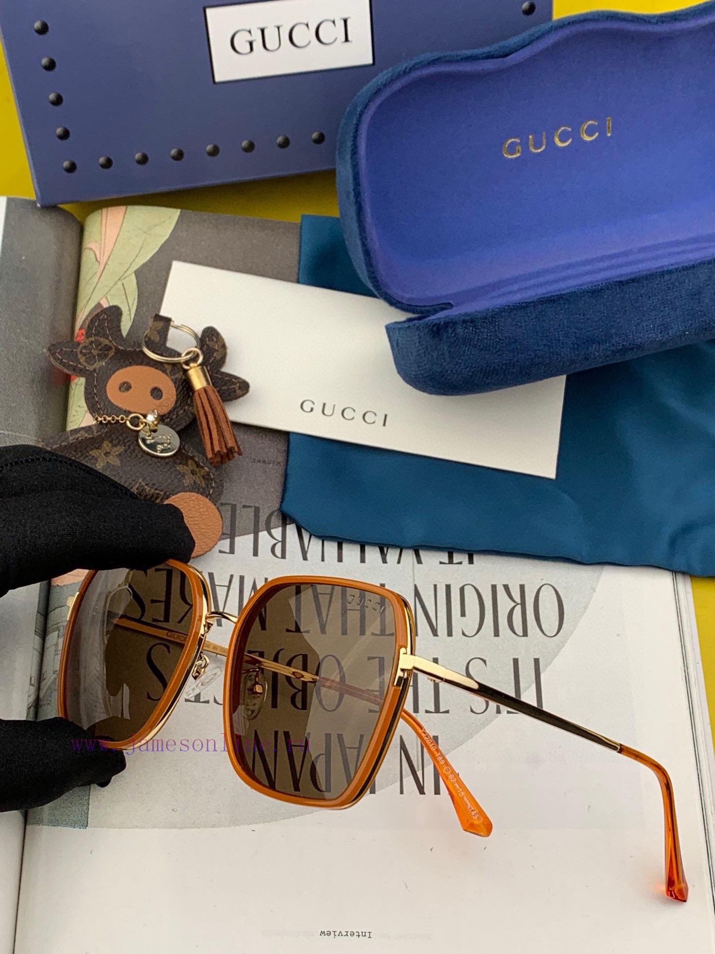 GUCCI 2024 Spring New Box Sunglasses: Various internet celebrities have brought a full circldvd1757u - Image 9