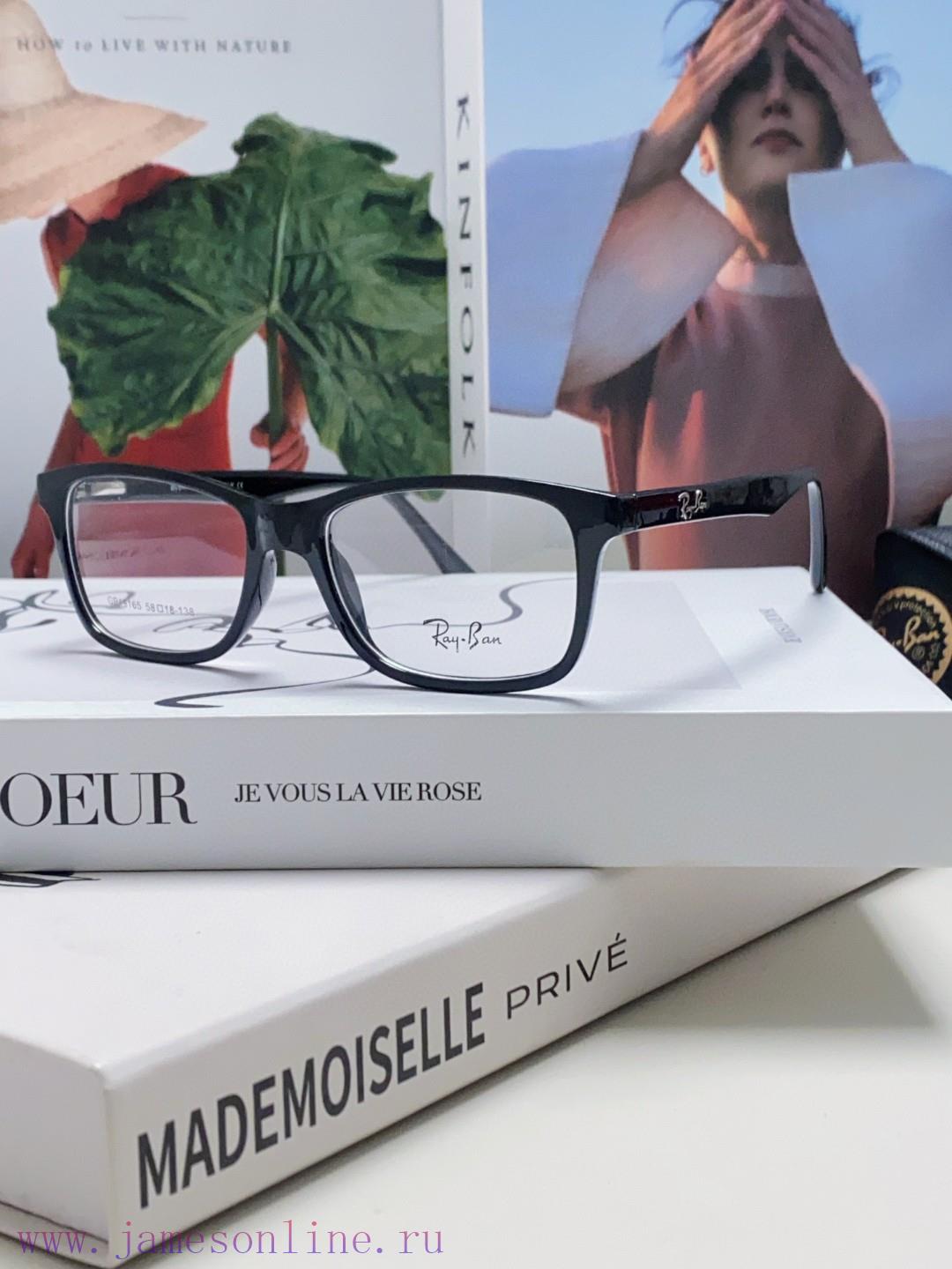 RAYBAN Optical Glasses Frame Classic Versatile Matte Blackboard Material Box Men's and Womensme1bysc