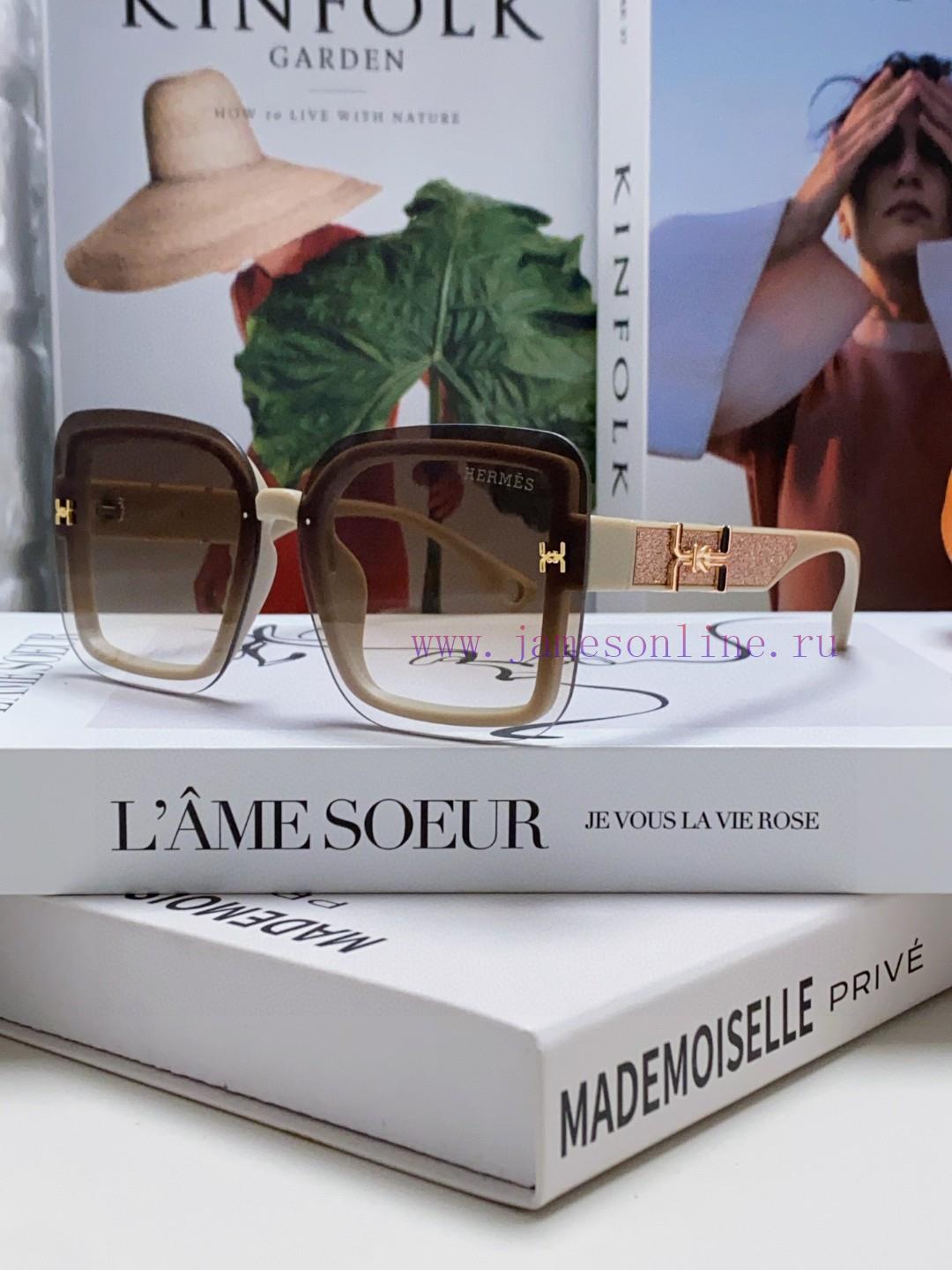 Hermes Women's Sunglasses UV resistant Round Face Large Frame Sunglasses 2024 New Large Face1mj8qwac - Image 2