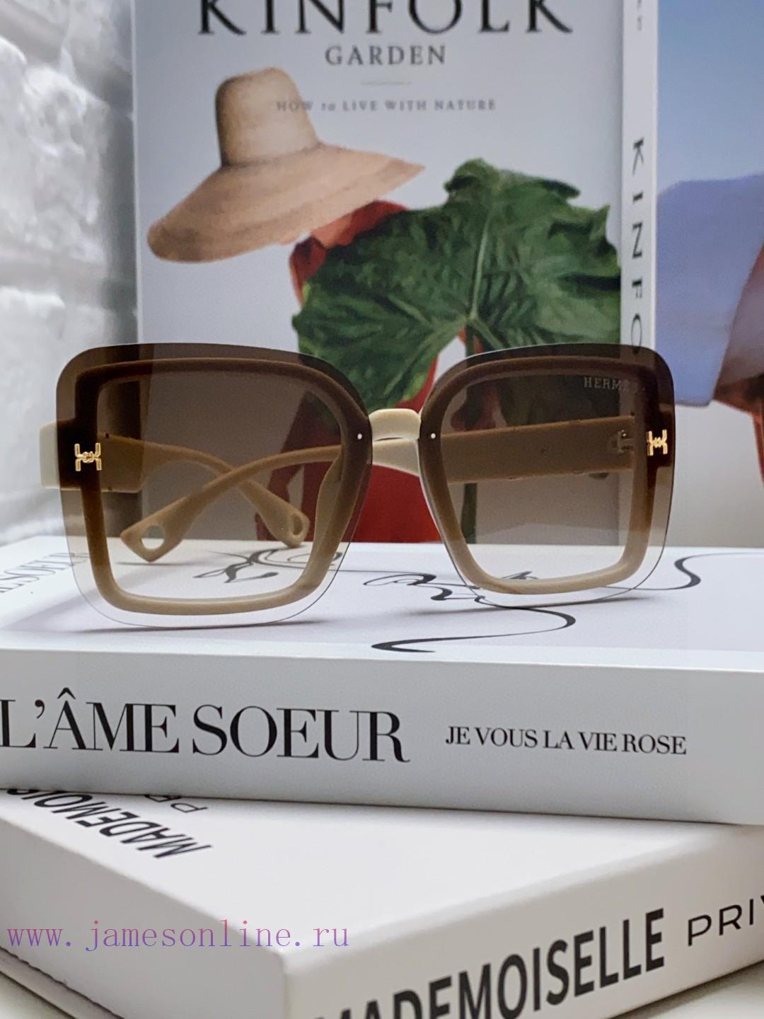 Hermes Women's Sunglasses UV resistant Round Face Large Frame Sunglasses 2024 New Large Face1mj8qwac - Image 3