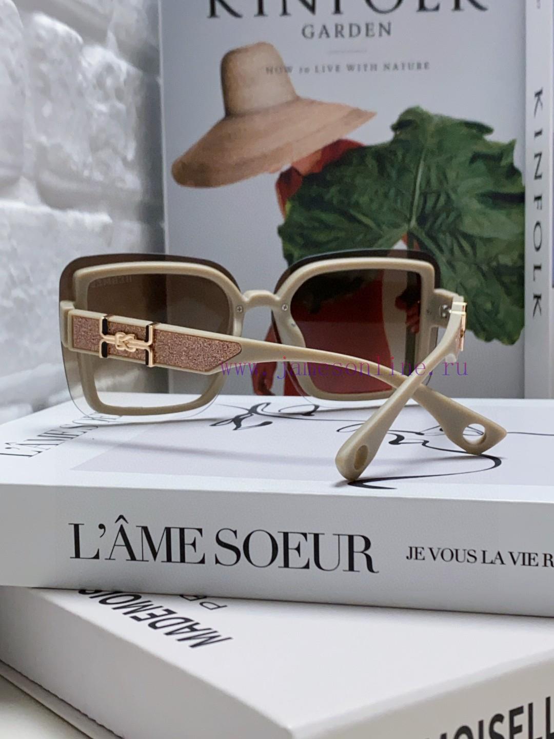 Hermes Women's Sunglasses UV resistant Round Face Large Frame Sunglasses 2024 New Large Face1mj8qwac - Image 4