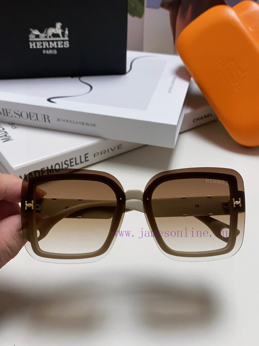 Hermes Women's Sunglasses UV resistant Round Face Large Frame Sunglasses 2024 New Large Face1mj8qwac - Image 5