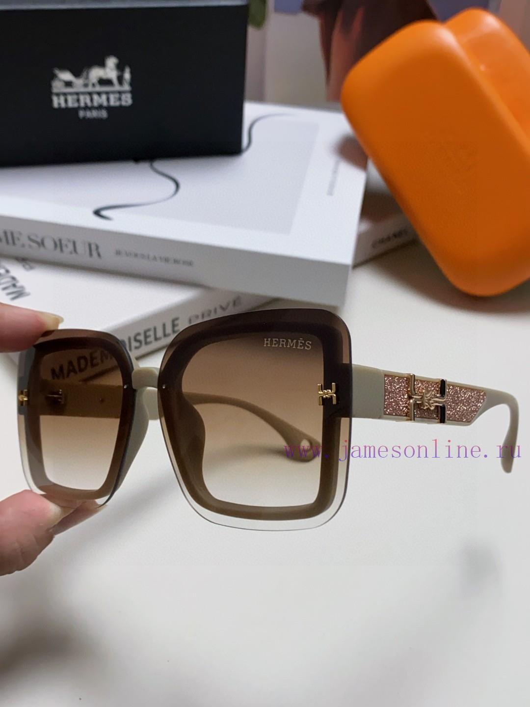 Hermes Women's Sunglasses UV resistant Round Face Large Frame Sunglasses 2024 New Large Face1mj8qwac - Image 7