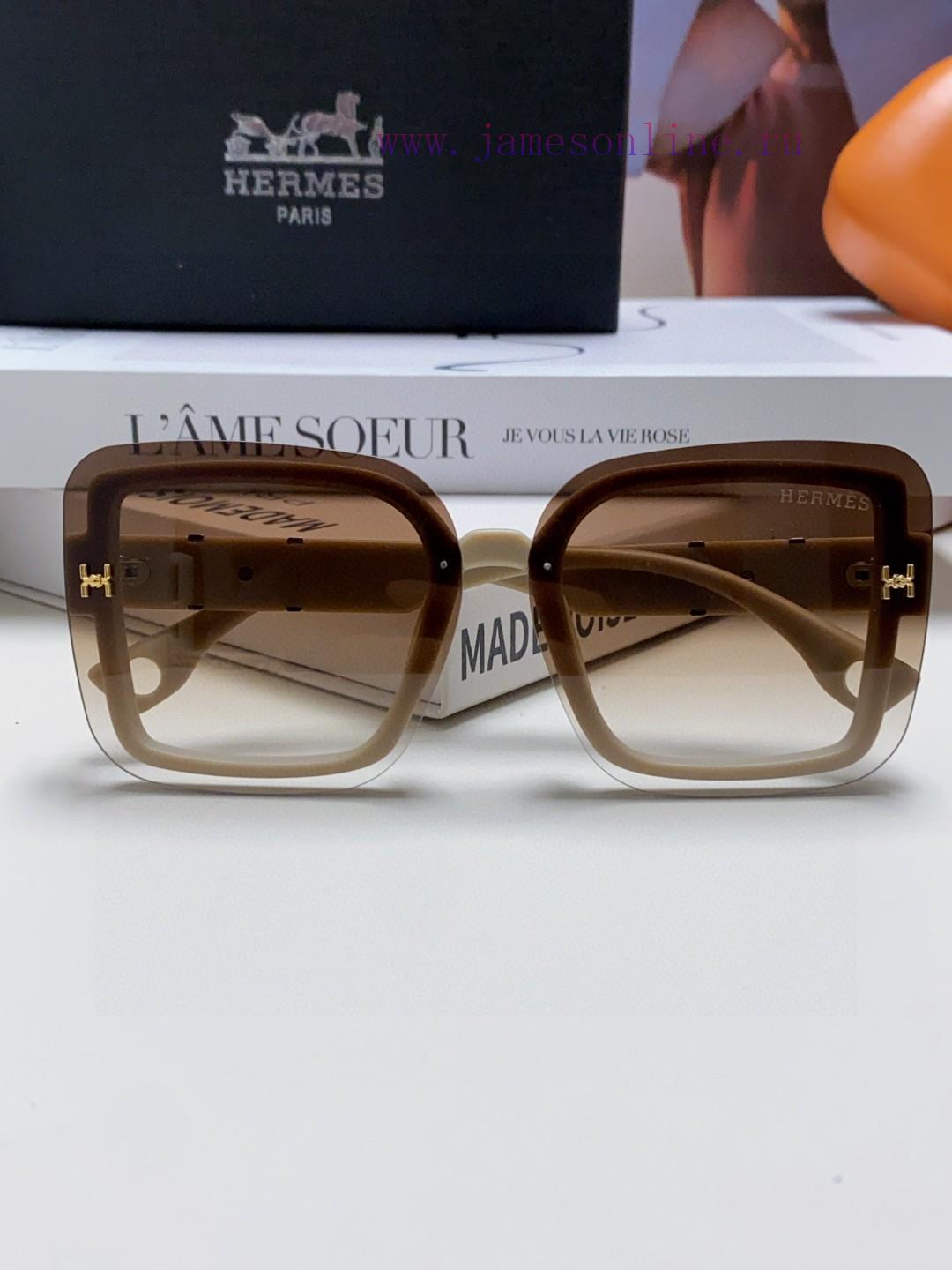 Hermes Women's Sunglasses UV resistant Round Face Large Frame Sunglasses 2024 New Large Face1mj8qwac - Image 8