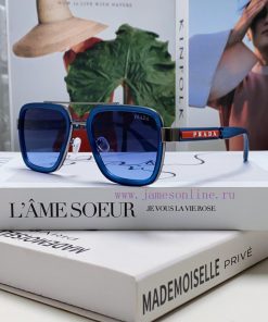 Prada 2024 New Trendy Sunglasses, UV resistant Pilot Sunglasses, Driving Fashion Toad Glasse05r2d3ks