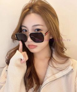 Prada 2024 New Trendy Sunglasses, UV resistant Pilot Sunglasses, Driving Fashion Toad Glassehspkl3tv