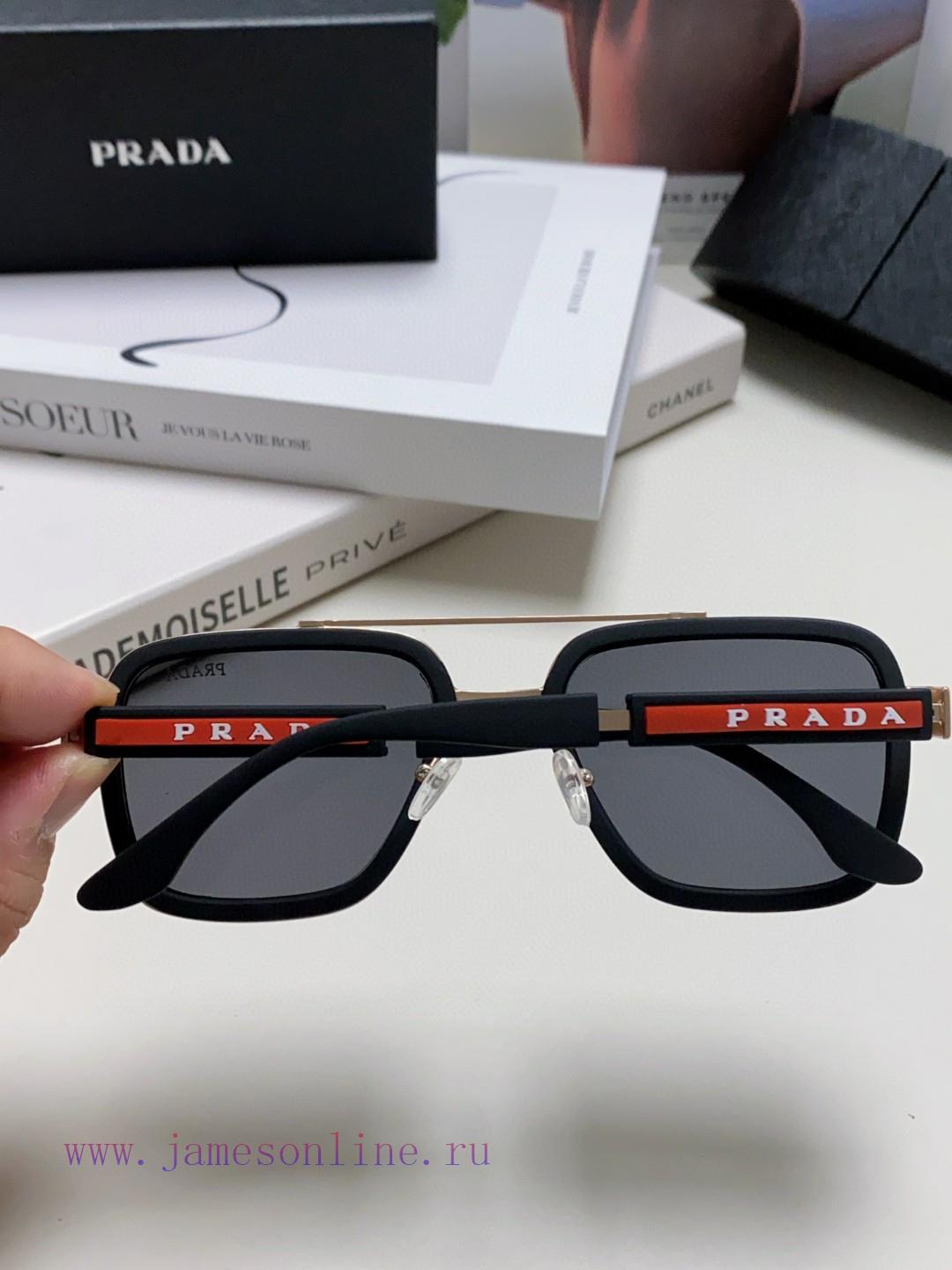 Prada 2024 New Trendy Sunglasses, UV resistant Pilot Sunglasses, Driving Fashion Toad Glassehspkl3tv - Image 7