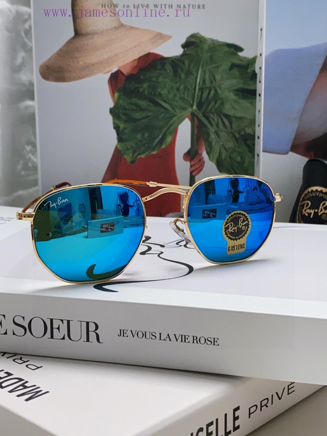 RAYBAN RB3548 flat glass lens polygonal frame dazzling trendy sunglasses, unisex size 51-21<8vomjh5d - Image 3