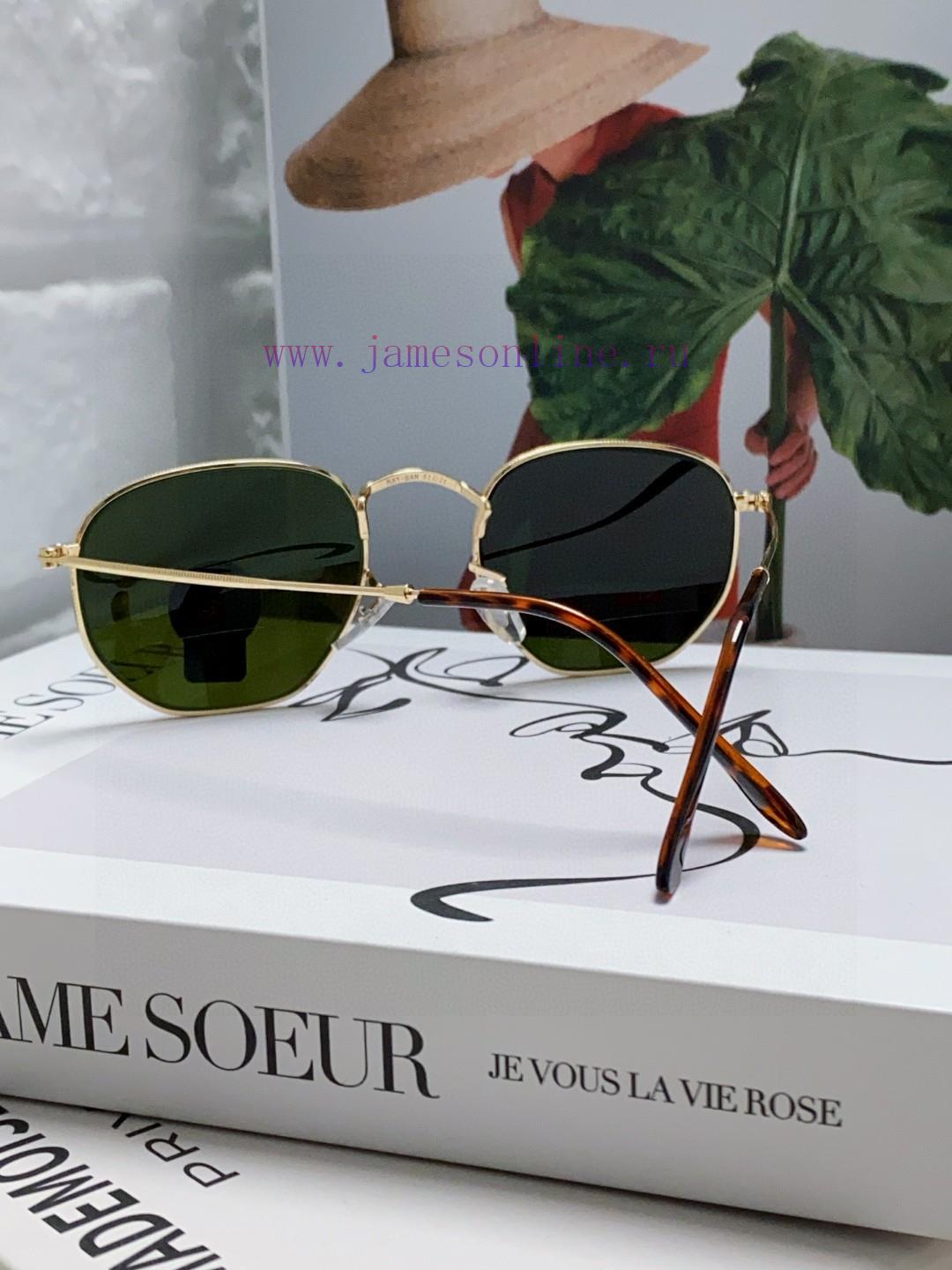 RAYBAN RB3548 flat glass lens polygonal frame dazzling trendy sunglasses, unisex size 51-21<8vomjh5d - Image 4