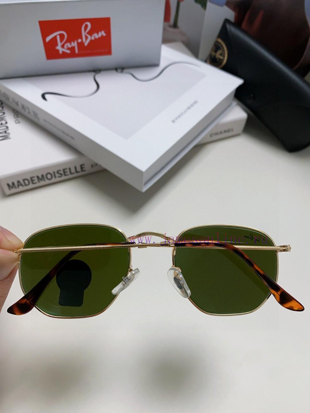 RAYBAN RB3548 flat glass lens polygonal frame dazzling trendy sunglasses, unisex size 51-21<8vomjh5d - Image 6