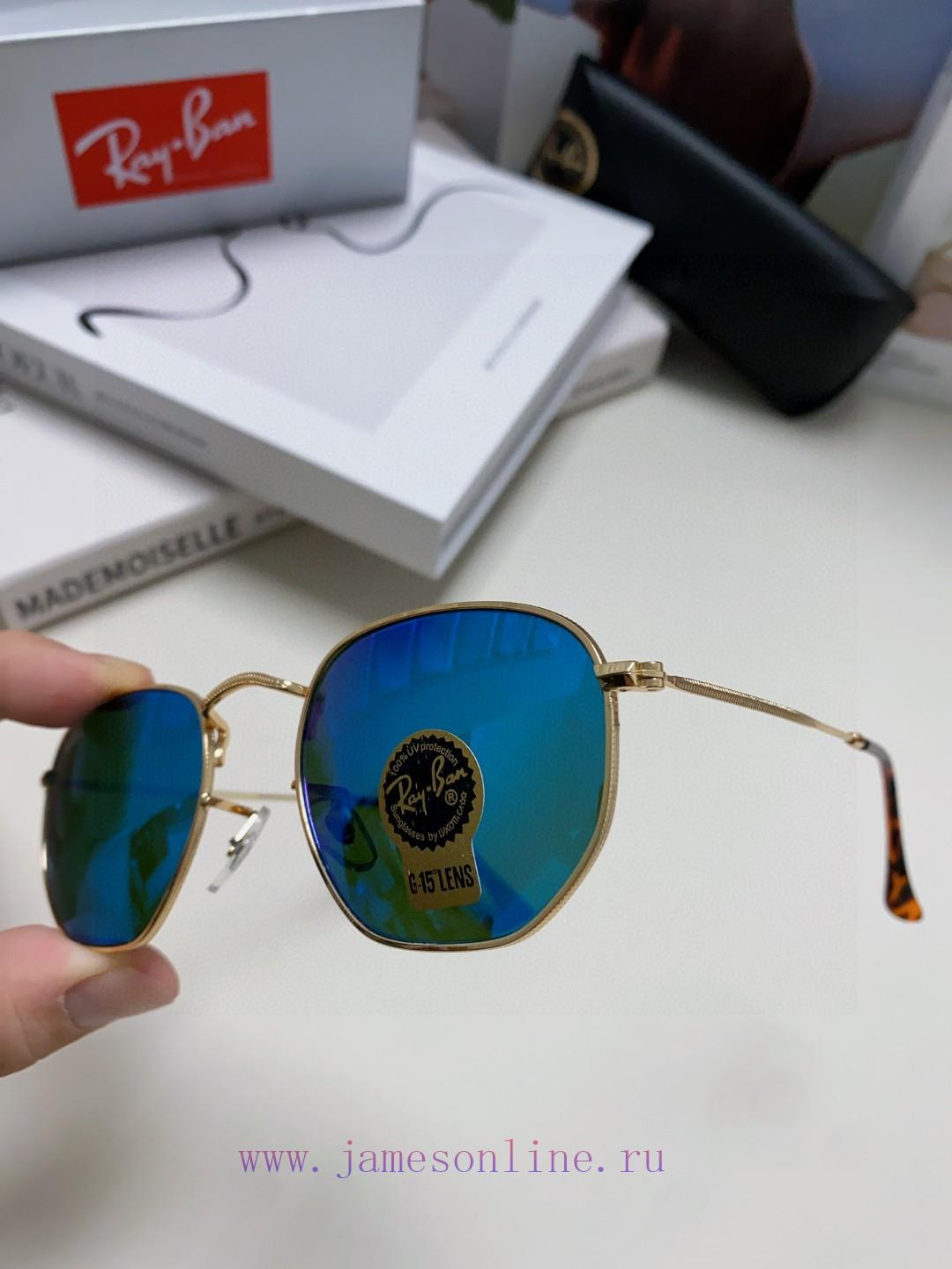 RAYBAN RB3548 flat glass lens polygonal frame dazzling trendy sunglasses, unisex size 51-21<8vomjh5d - Image 7