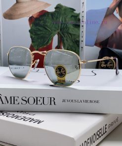 RAYBAN RB3548 flat glass lens polygonal frame dazzling trendy sunglasses, unisex size 51-21<fdxpx1pc