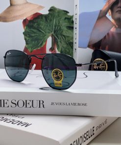 RAYBAN RB3548 flat glass lens polygonal frame dazzling trendy sunglasses, unisex size 51-21<egvq6nnp