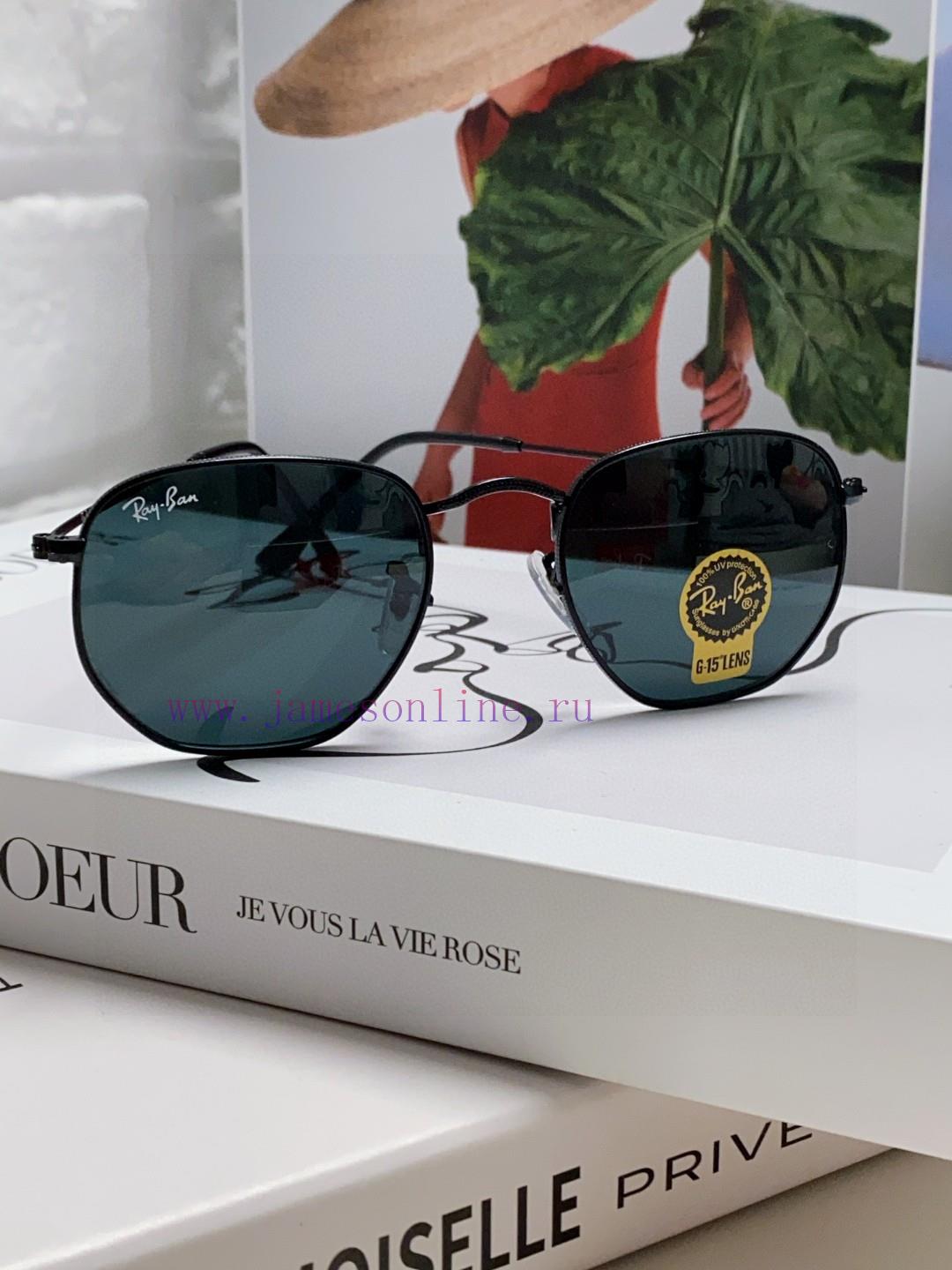 RAYBAN RB3548 flat glass lens polygonal frame dazzling trendy sunglasses, unisex size 51-21<egvq6nnp - Image 3