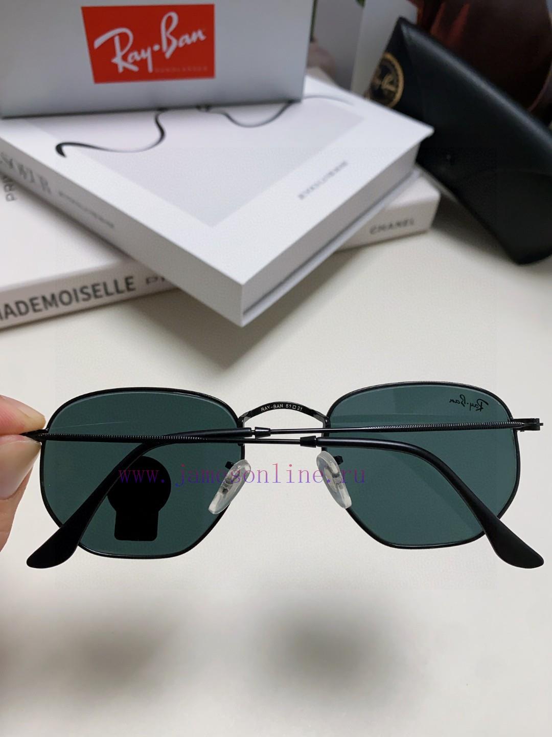 RAYBAN RB3548 flat glass lens polygonal frame dazzling trendy sunglasses, unisex size 51-21<egvq6nnp - Image 6