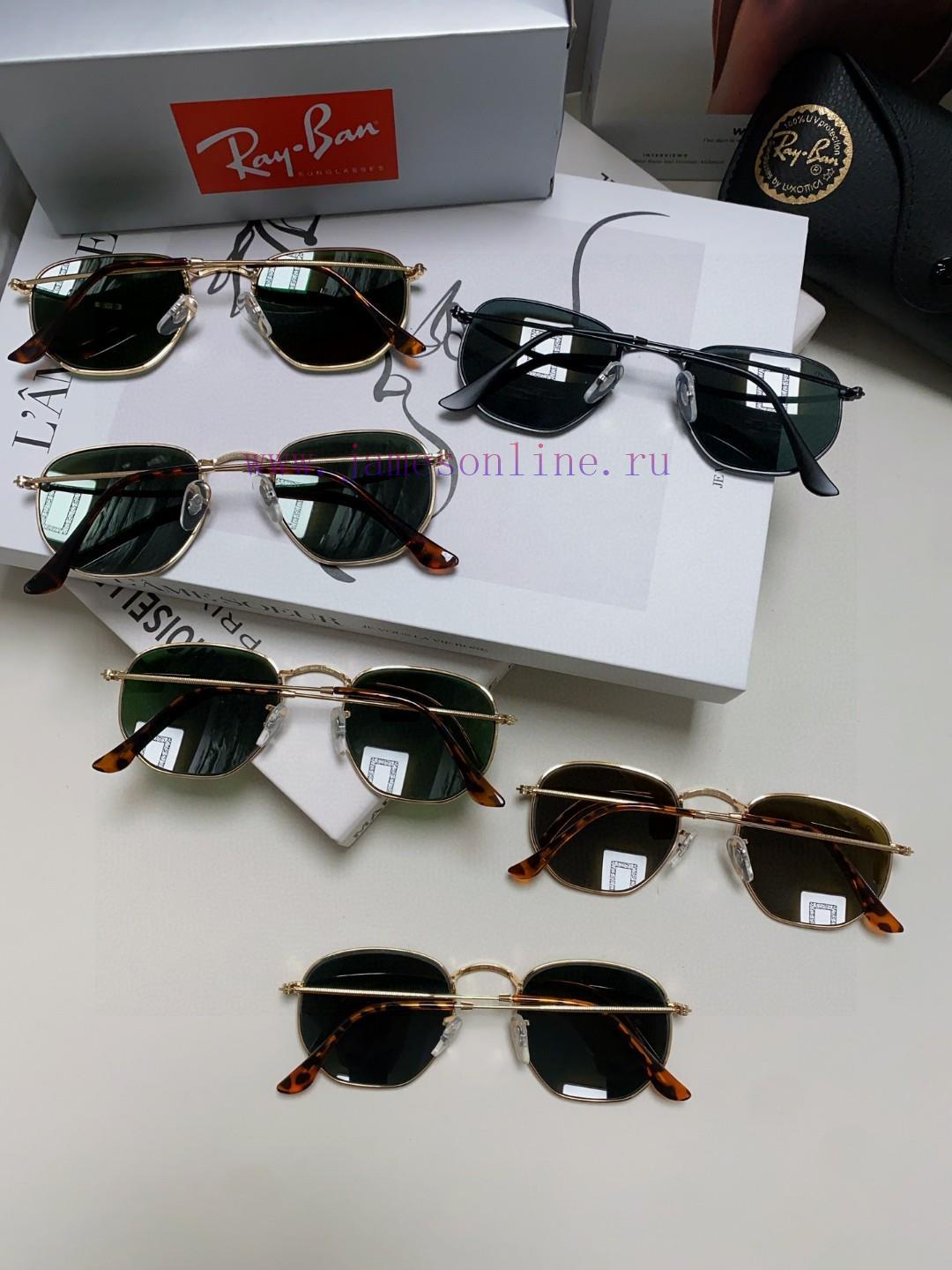 RAYBAN RB3548 flat glass lens polygonal frame dazzling trendy sunglasses, unisex size 51-21<egvq6nnp - Image 10