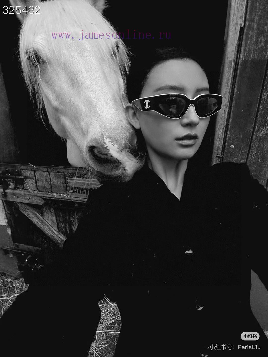 Chanel 2024 new sunglasses cat eye sunglasses narrow frame women's Korean version 24SS frame6hpz17ll - Image 2
