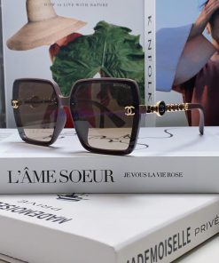 Chanel 2024 New Polarized Sunglasses Fashion Women's Sunglasses Chanel Style Woven Chain Sunepraxh8v