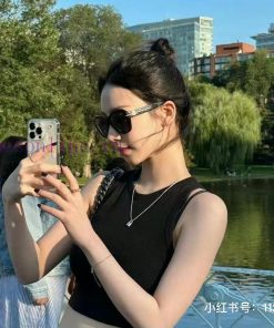 Chanel 2024 Chanel Sunglasses Chain Legs Butterfly Shaped Large Face Look Thin Simple Personcn3tl8qi