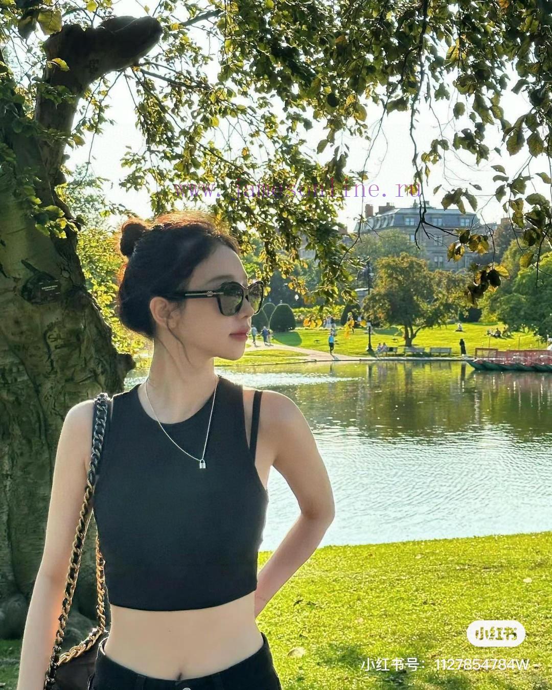 Chanel 2024 Chanel Sunglasses Chain Legs Butterfly Shaped Large Face Look Thin Simple Personcn3tl8qi - Image 3