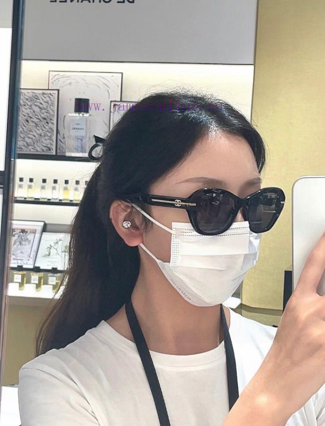 Chanel 2024 Chanel Sunglasses Chain Legs Butterfly Shaped Large Face Look Thin Simple Personcn3tl8qi - Image 4