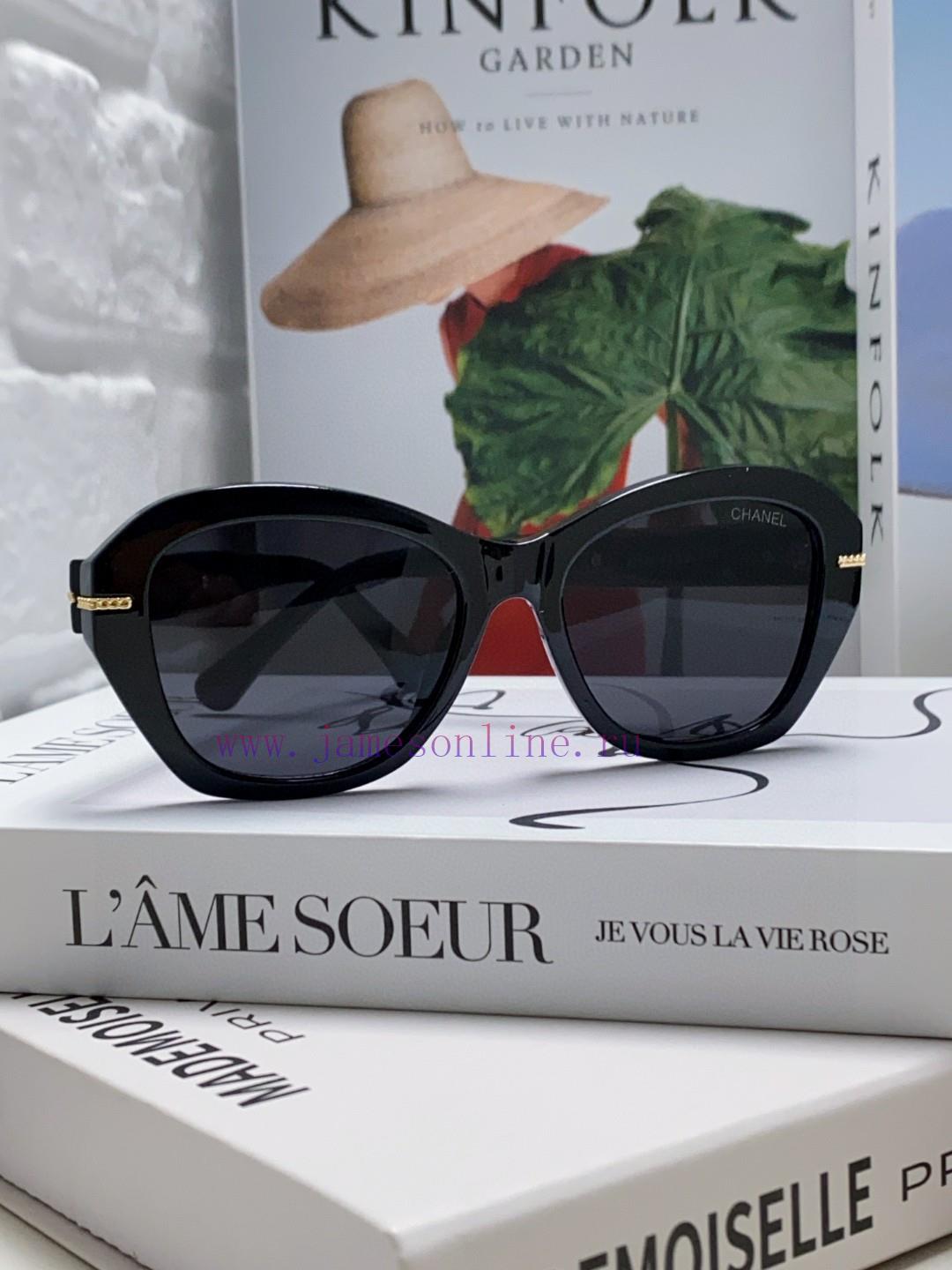 Chanel 2024 Chanel Sunglasses Chain Legs Butterfly Shaped Large Face Look Thin Simple Personcn3tl8qi - Image 7