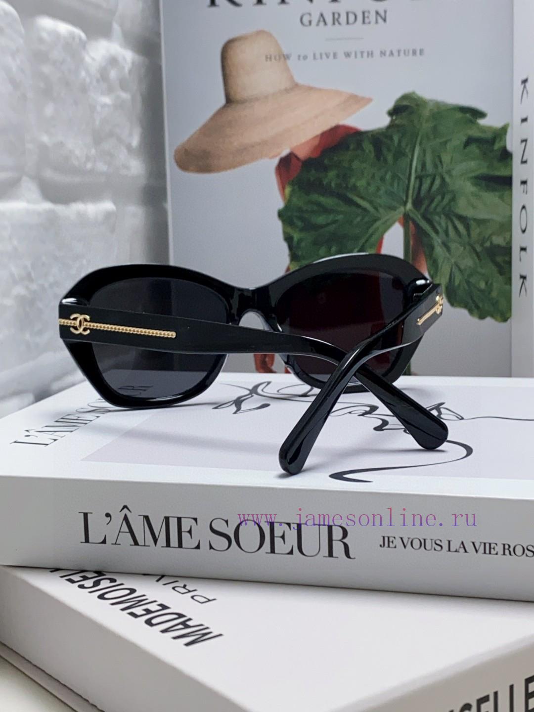 Chanel 2024 Chanel Sunglasses Chain Legs Butterfly Shaped Large Face Look Thin Simple Personcn3tl8qi - Image 8