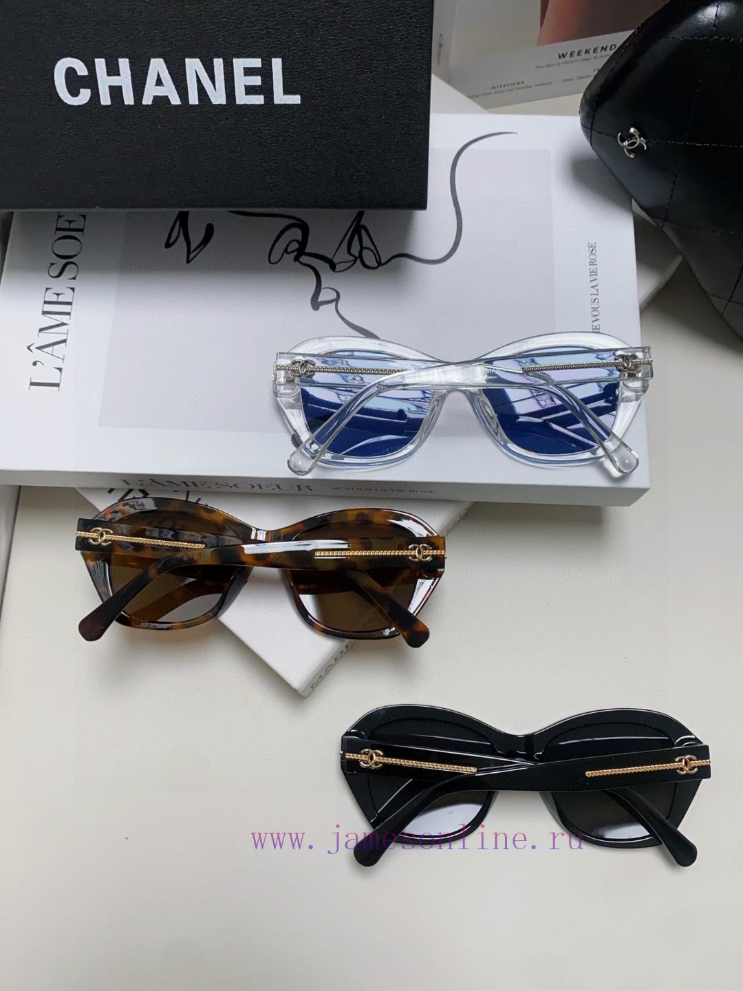 Chanel 2024 Chanel Sunglasses Chain Legs Butterfly Shaped Large Face Look Thin Simple Personcn3tl8qi - Image 14