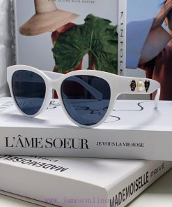 Chanel's new cat eye retro sunglasses for women, summer sun protection, pearl mountain camelj6ii70v3