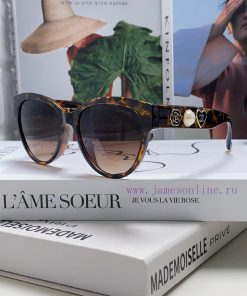 Chanel's new cat eye retro sunglasses for women, summer sun protection, pearl mountain camelbmpf5qb4