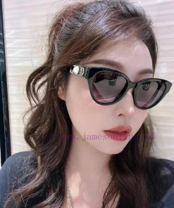 Chanel's new cat eye retro sunglasses for women, summer sun protection, pearl mountain camelk7h6pu70