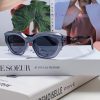 MiuMiu 2024 new cat eye navy blue polyhedral element sunglasses with UV protection TR materi2lo0y3t9