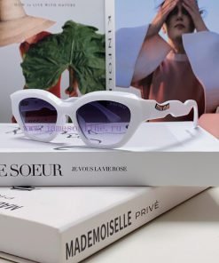 MiuMiu 2024 new cat eye navy blue polyhedral element sunglasses with UV protection TR materi1xlq5e8h