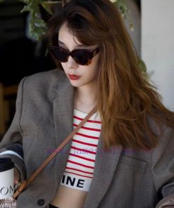 Celine Xiaohongshu, internet celebrity, round frame sunglasses, Triumphal Arch glasses, fashp2yahi58
