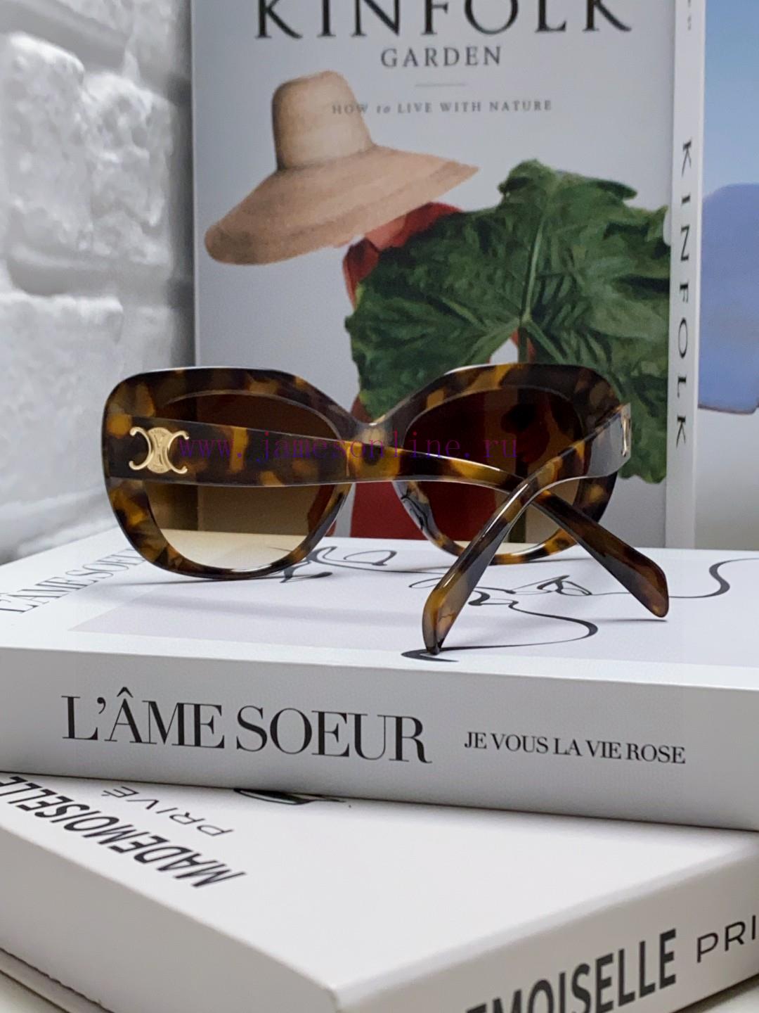Celine Xiaohongshu, internet celebrity, round frame sunglasses, Triumphal Arch glasses, fashp2yahi58 - Image 6