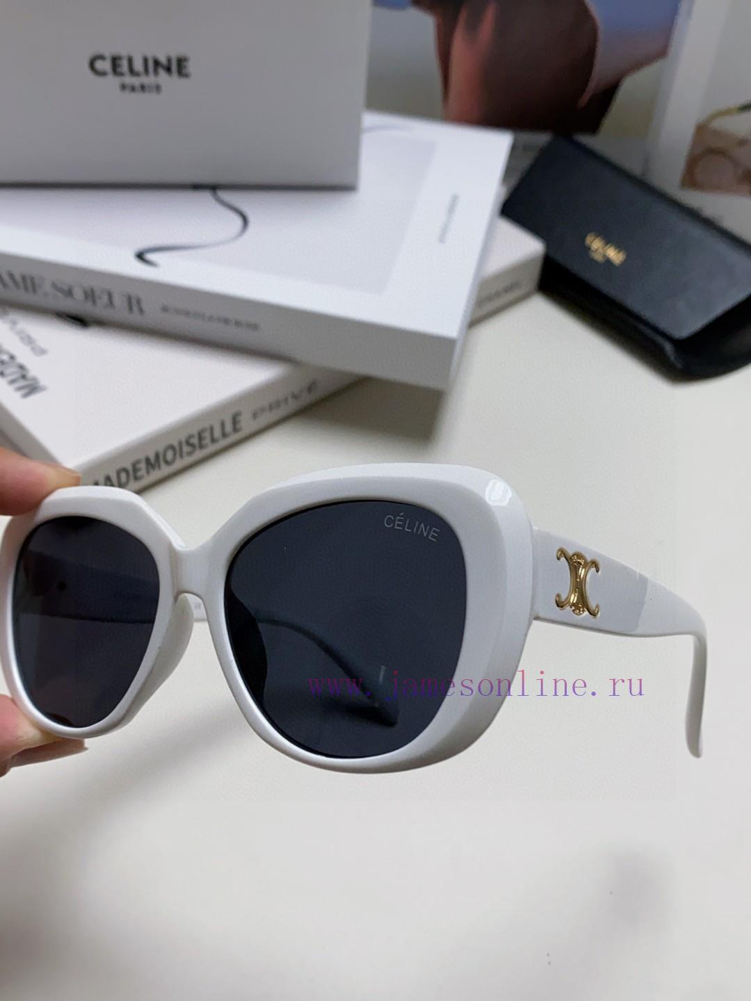 Celine Xiaohongshu, internet celebrity, round frame sunglasses, Triumphal Arch glasses, fashtnmt4a6d - Image 9