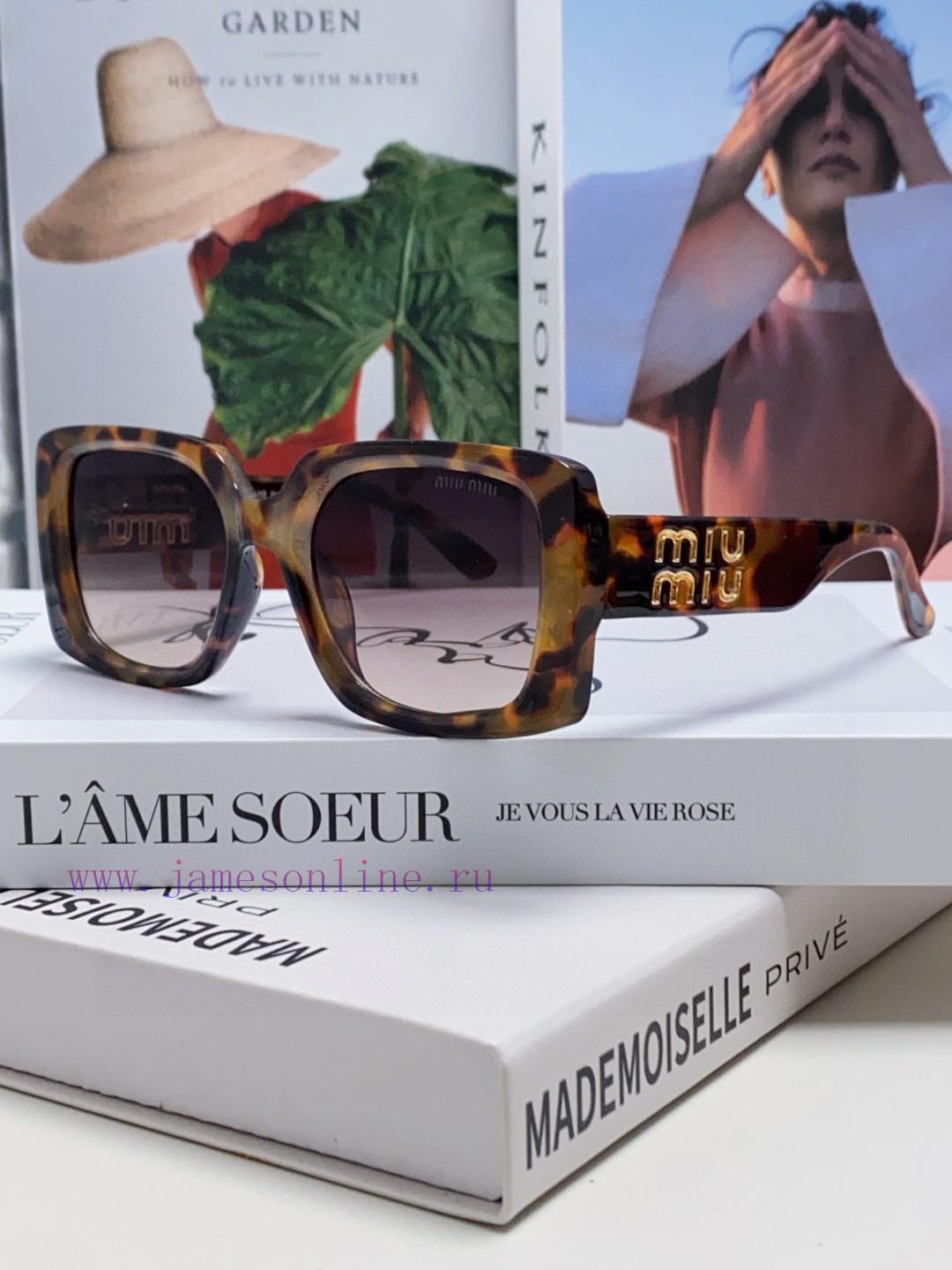 MiuMiu Misu 2024 New Large Frame Square Sunglasses European and American Millennium Hot Girlr18qs7gl - Image 2