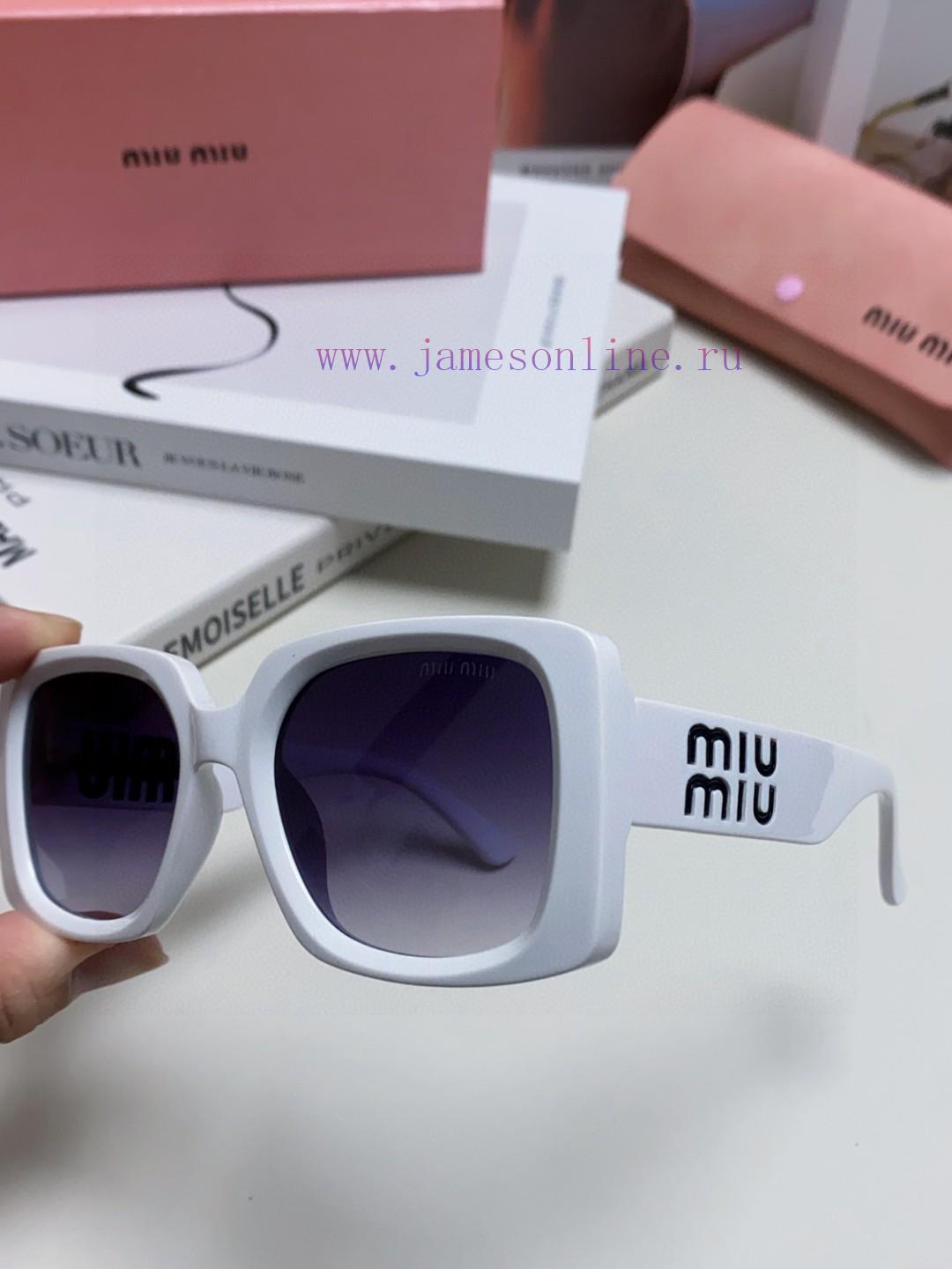 MiuMiu Misu 2024 New Large Frame Square Sunglasses European and American Millennium Hot Girlqd7m2p1v - Image 7