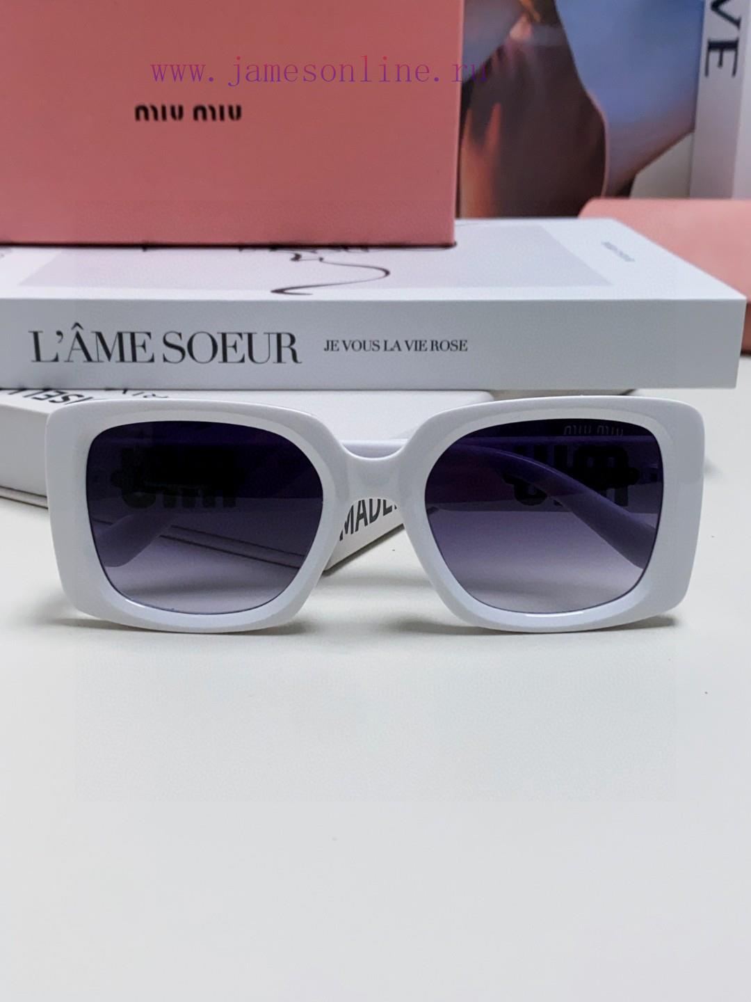 MiuMiu Misu 2024 New Large Frame Square Sunglasses European and American Millennium Hot Girlqd7m2p1v - Image 8