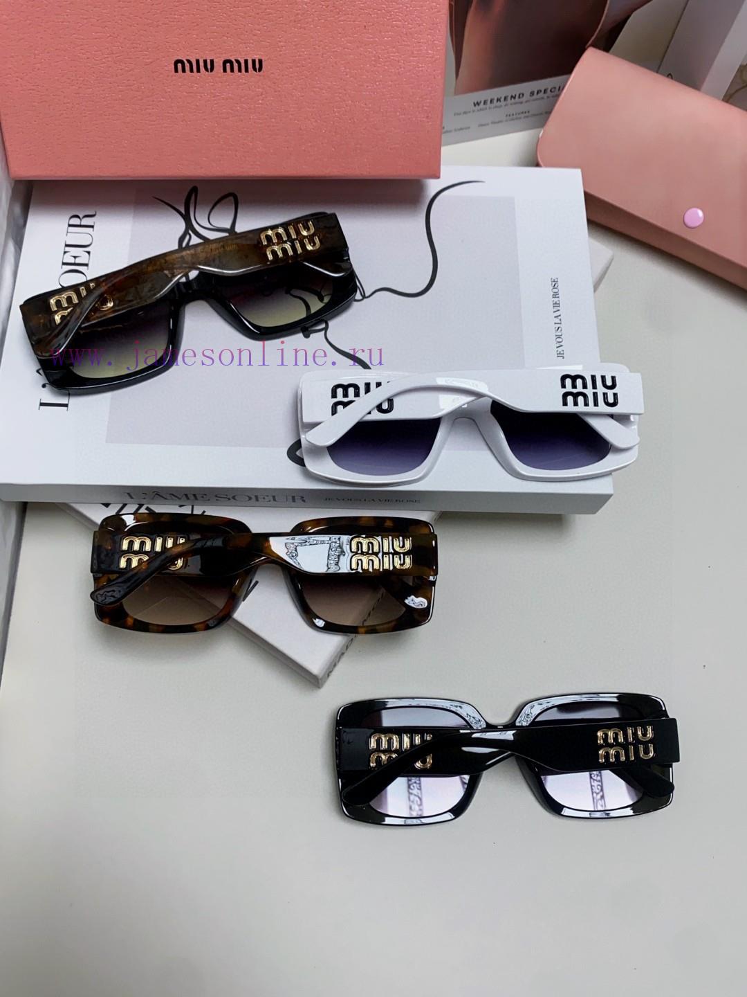 MiuMiu Misu 2024 New Large Frame Square Sunglasses European and American Millennium Hot Girlr18qs7gl - Image 10