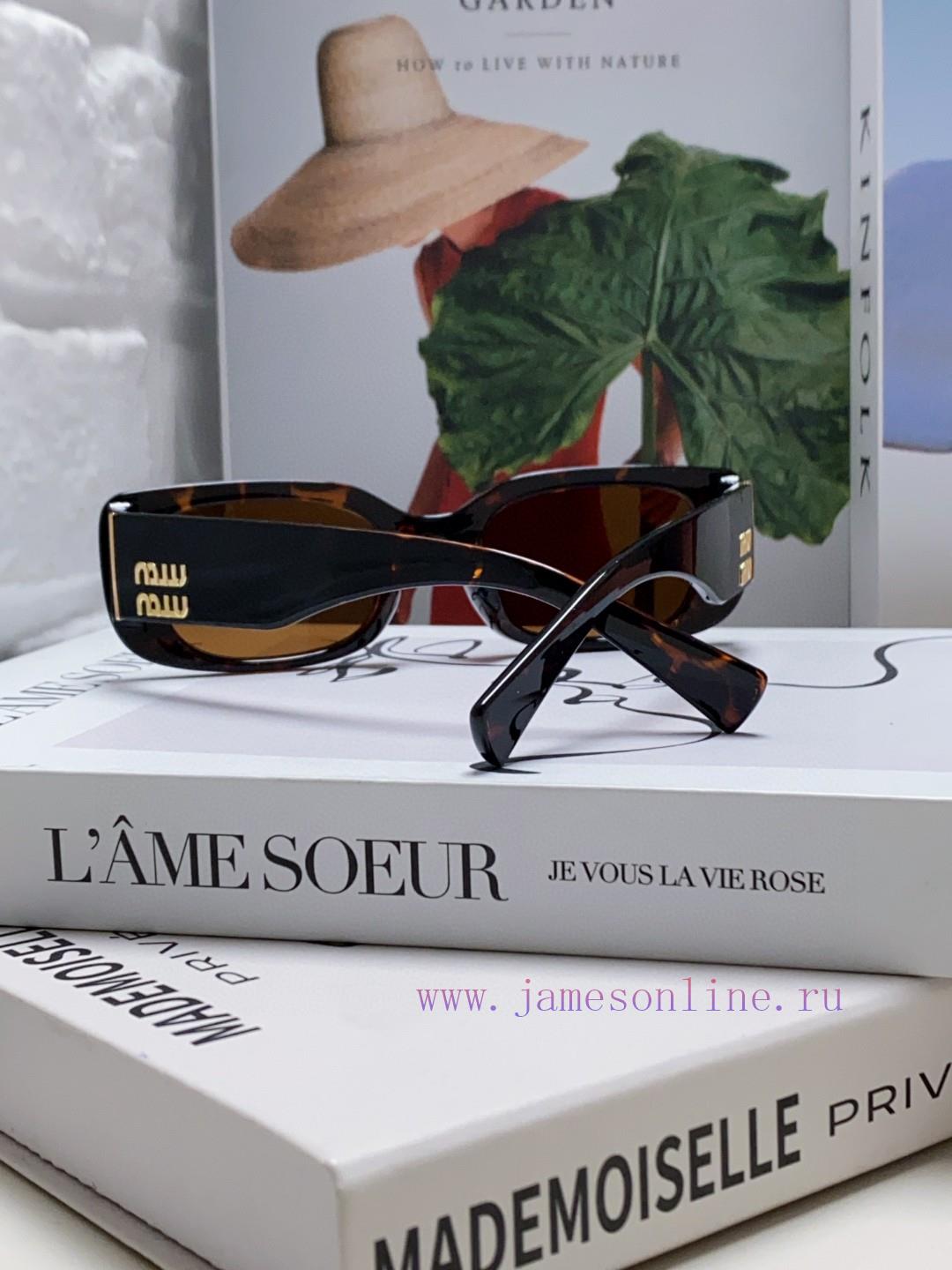 MIU MIU/Miu Miu 2024 New Sunglasses Rectangular Women's Fashion Sunglasses Personalized Glasq1kt5j7r - Image 5