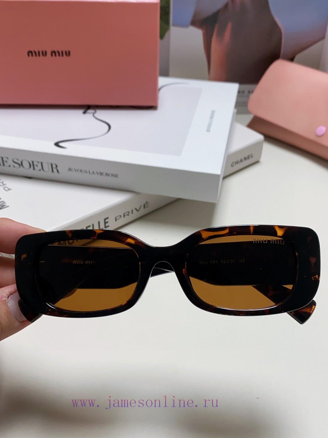 MIU MIU/Miu Miu 2024 New Sunglasses Rectangular Women's Fashion Sunglasses Personalized Glasq1kt5j7r - Image 6